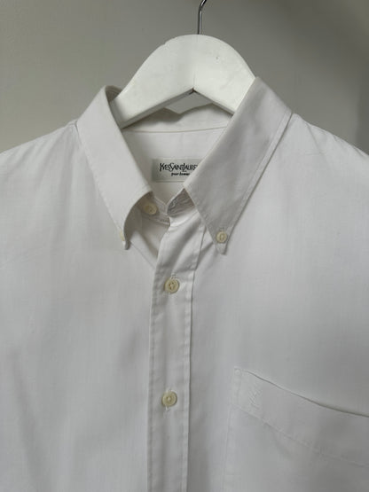Yves Saint Laurent Cotton Logo Shirt - M