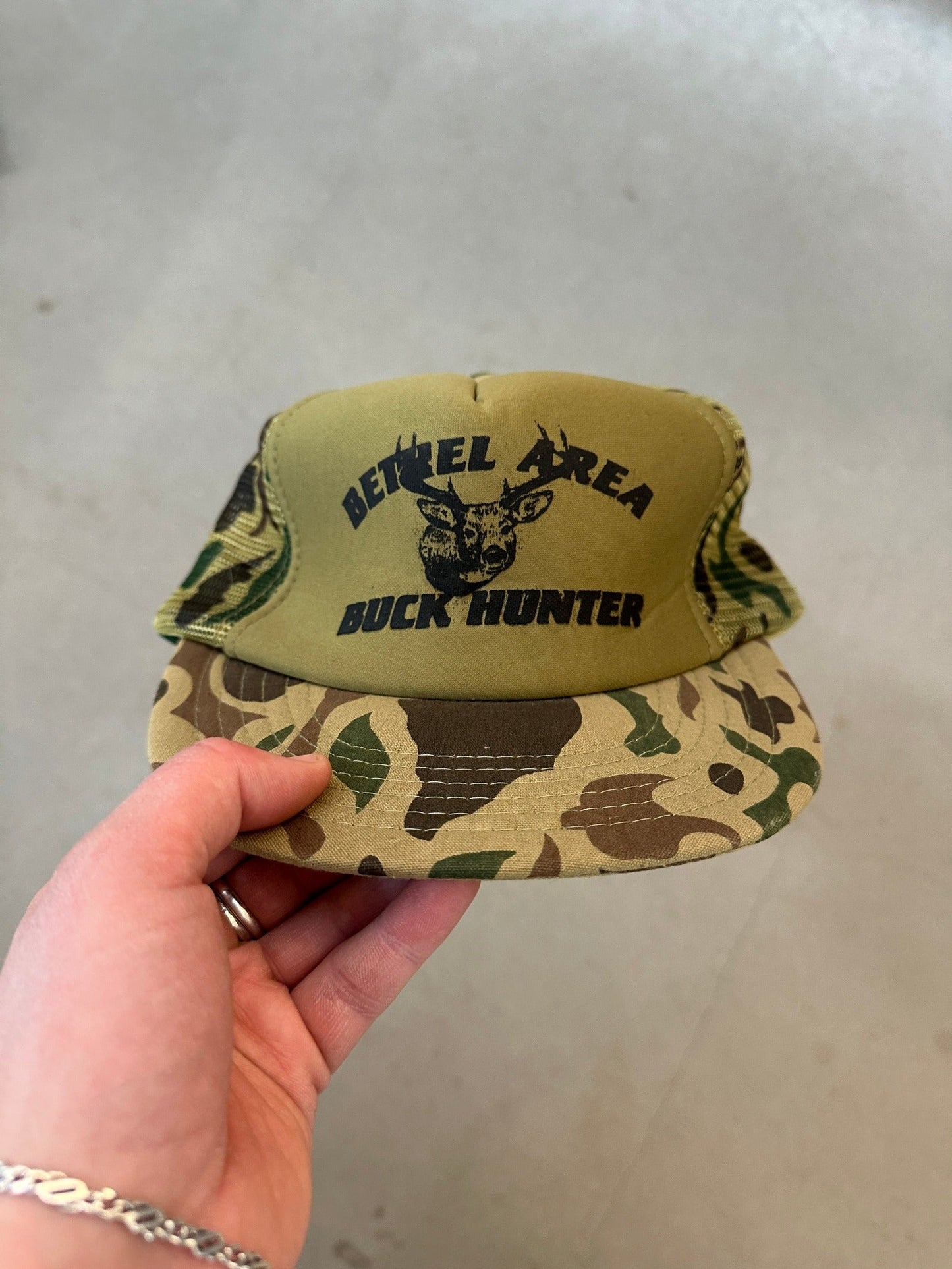 1990’s Bethel Area Buck Hunter Trucker | O/S, Camouflage