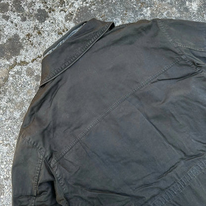 A/W1995 Charcoal Raso Gommato Dual Layer Multi Pocket Jacket