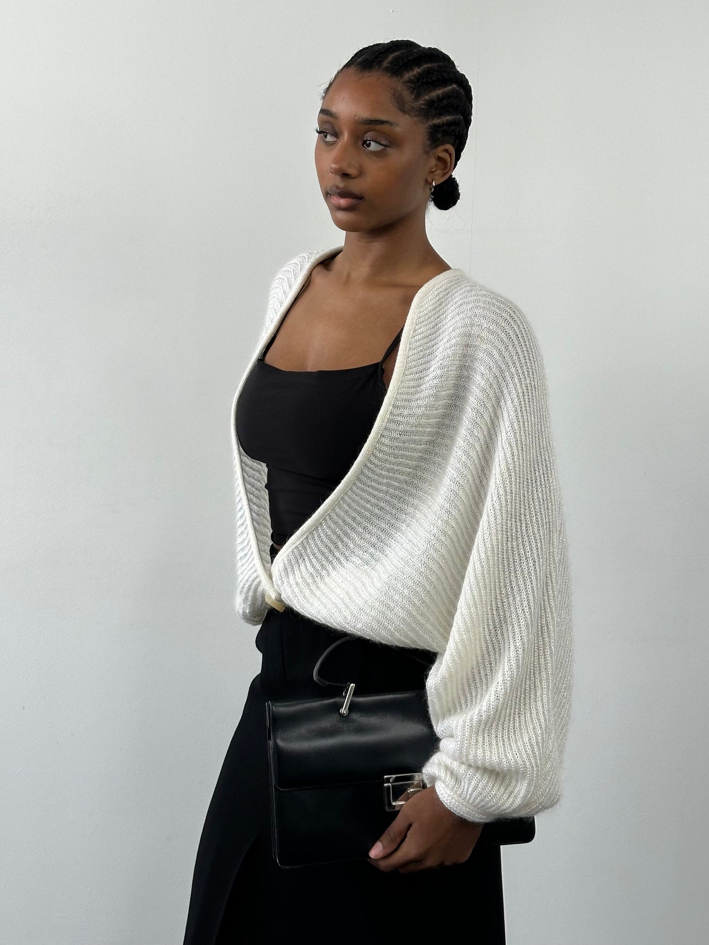 Italian Vintage 1990s Mohair Knitted Cardigan - M