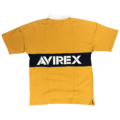 Avirex N.Y Spellout Polo In Mustard ( M ) - Known Source