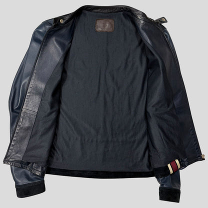 Prada Milano SS00 Runway Leather Racer Moto Jacket - S | Default Title, Multicoloured