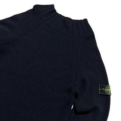 Stone Island 1980's Heavy Pullover Knit | Medium, Navy