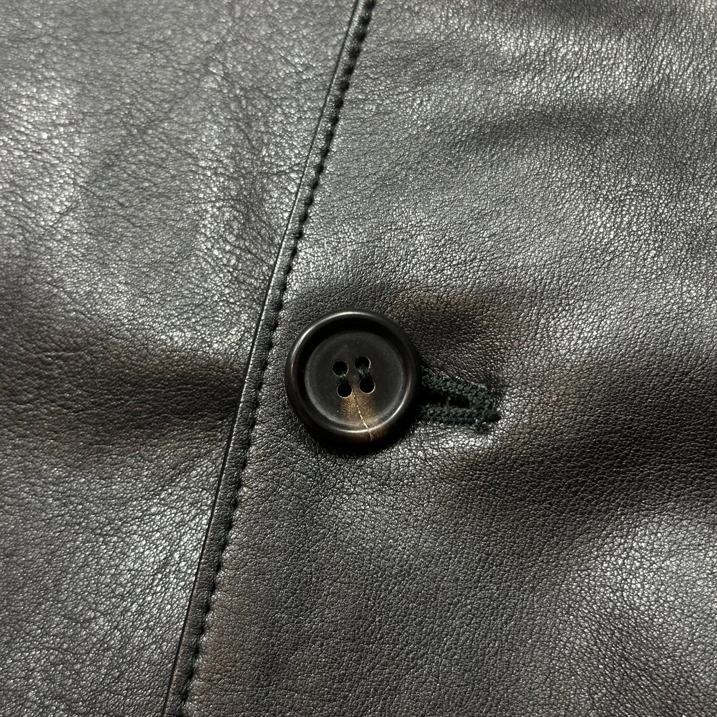 Prada Milano FW 1998 Runway Leather & Wool Lined Car Jacket - IT54