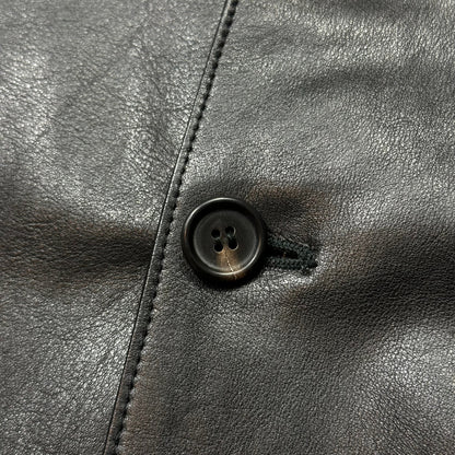 Prada Milano FW 1998 Runway Leather & Wool Lined Car Jacket - IT54