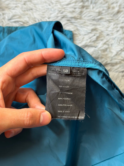 Prada Milano 00’s Teal and Mint Nylon Panelled Nylon Jacket - M | O/S, Teal and Mint