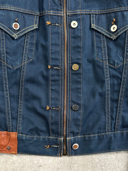 Hollywood Trading Company HTC 2000s “Night Flyer” Moto Denim Jacket - S