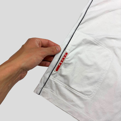 Prada Milano 2018 Red Tab Stash Pocket Piped T-shirt - L | Default Title, Multicoloured