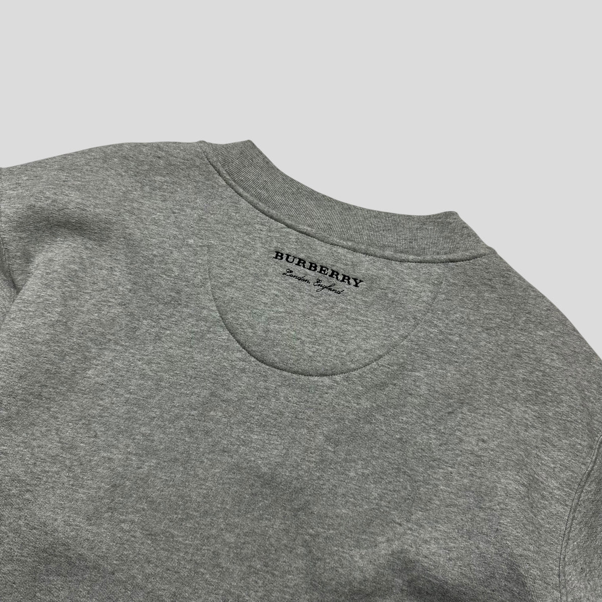 Burberry 2017 Striped Nylon Appliqué Logo Crewneck - XXL | Grey