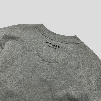 Burberry 2017 Striped Nylon Appliqué Logo Crewneck - XXL | Grey