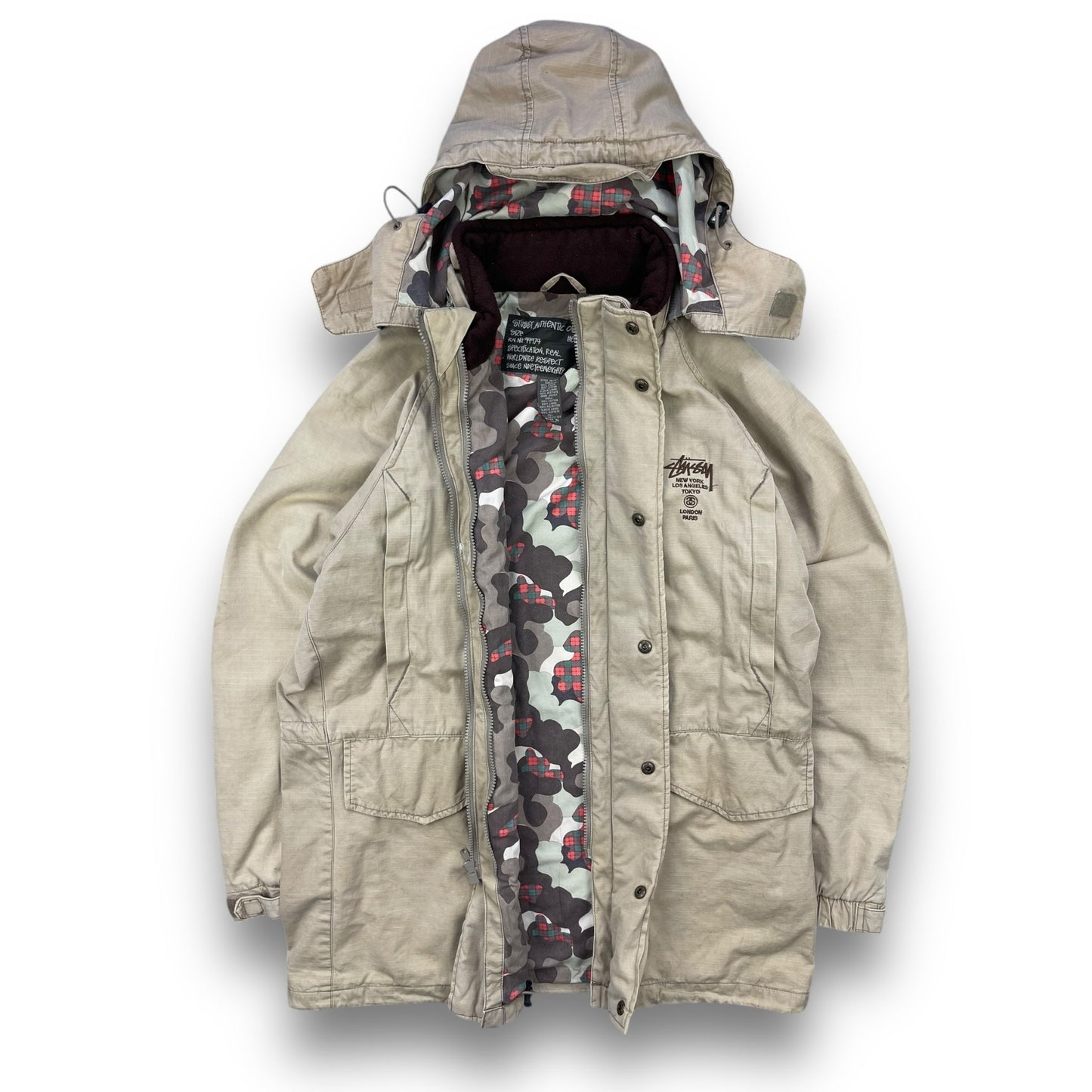Stussy 2in1 Canvas/Camo Jacket (M) | Default Title, Multicoloured