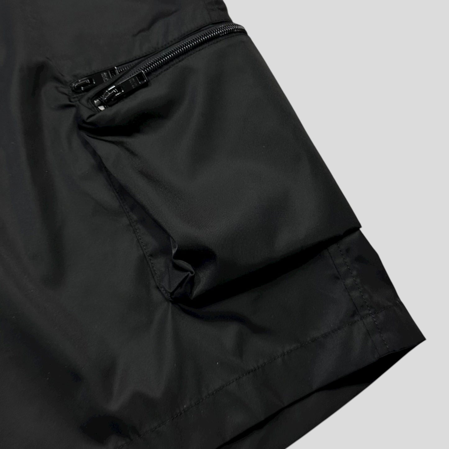 Prada 2023 Re-nylon Plaque Logo Bermuda Cargo Shorts - L