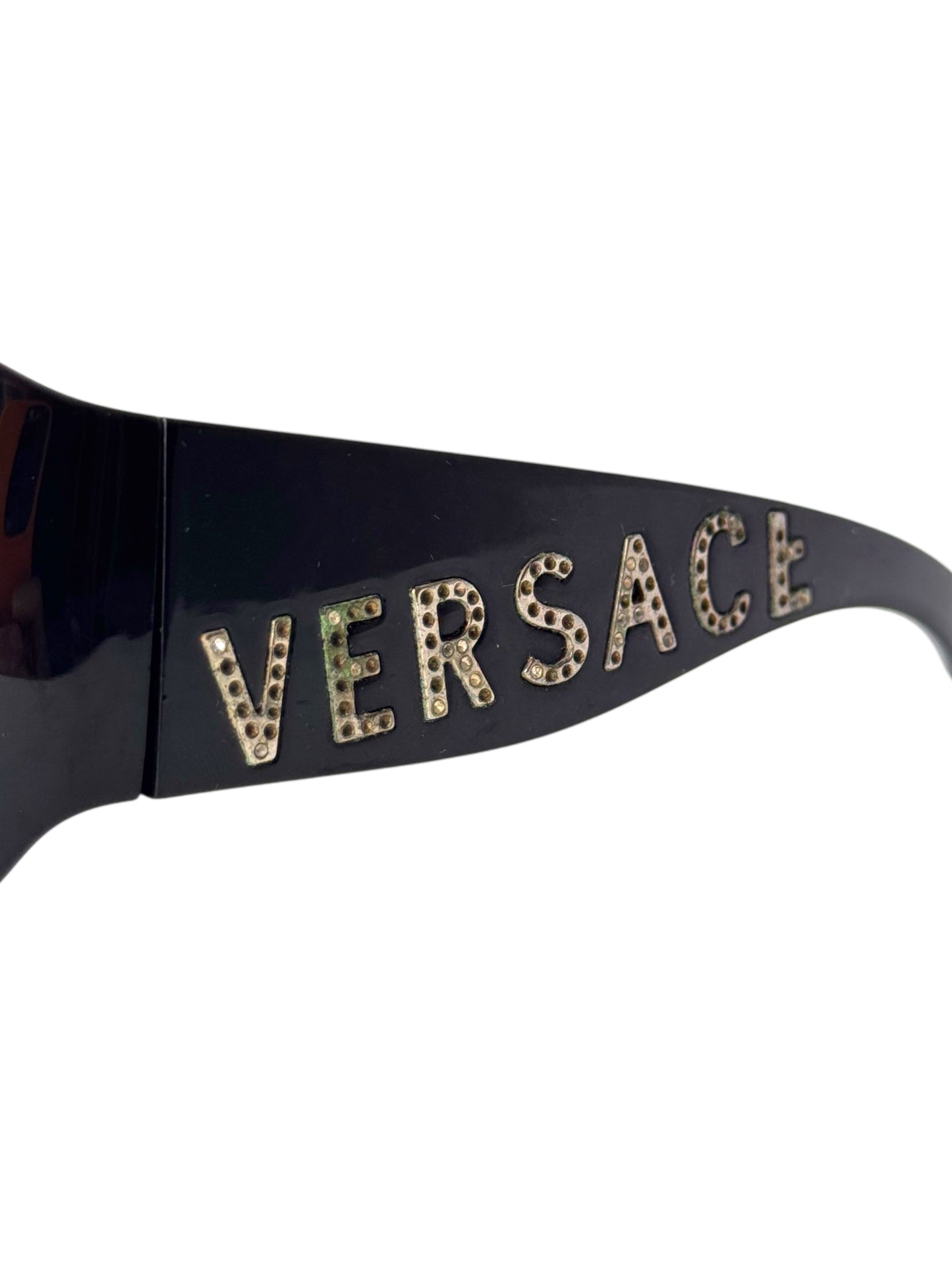 Versace Vintage Logo Studded Black Sunglasses 4131-B