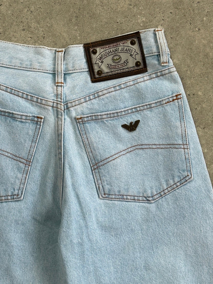 Armani Jeans Light Wash Tapered Leg Denim Jeans - W26