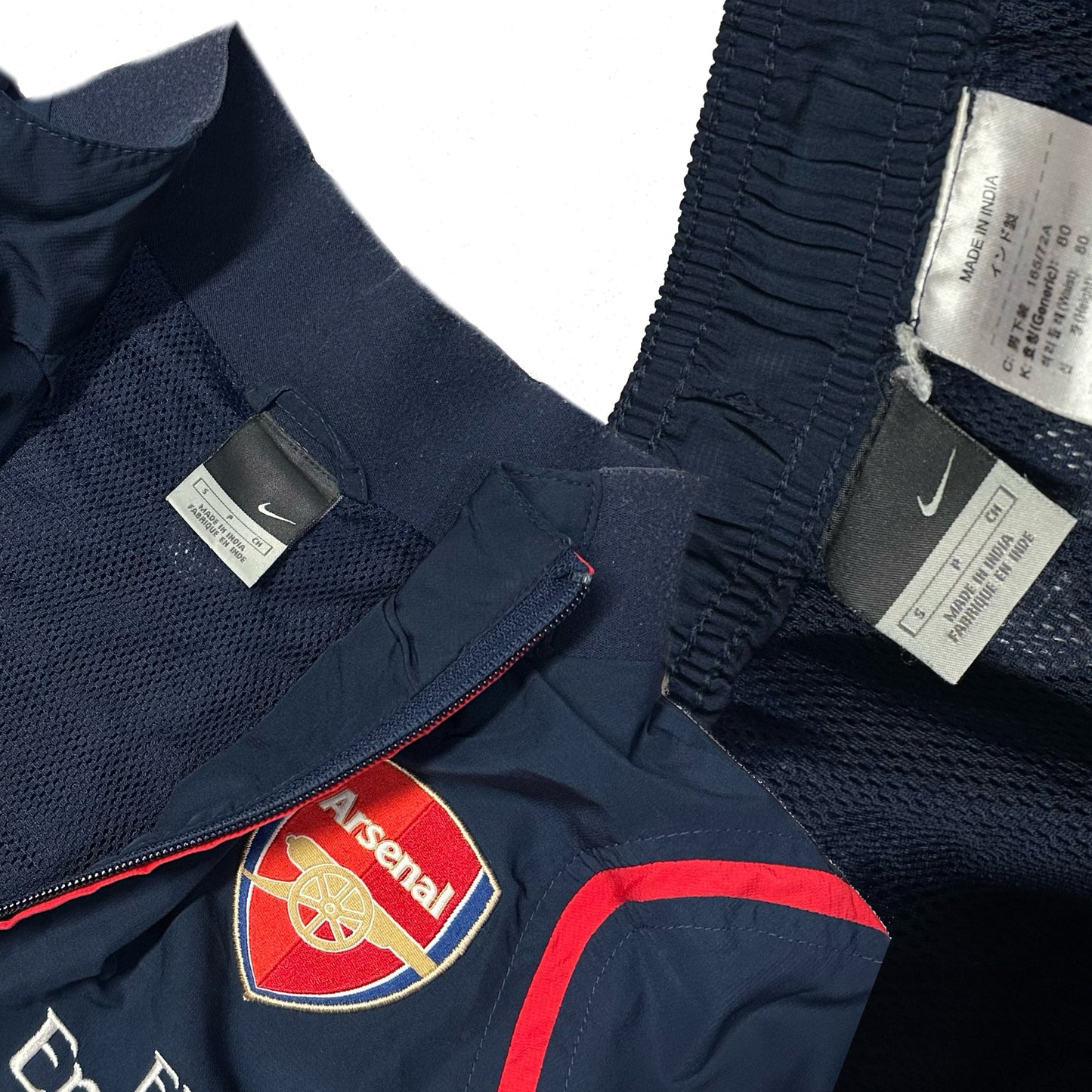 Nike 2006/07 Arsenal Tracksuit In Navy & Red ( S )
