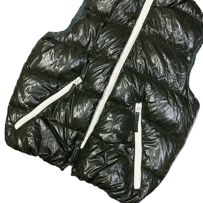 Duvetica Hooded Puffer Gilet In Dark Green ( M )