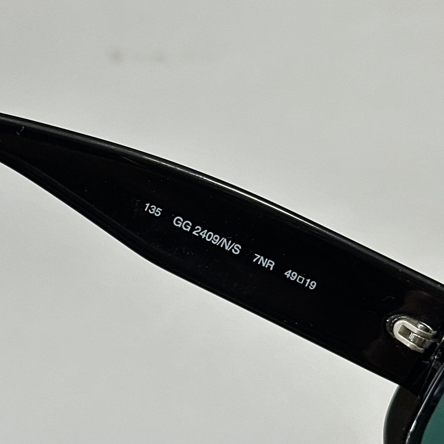 Gucci by Tom Ford 1996 Blue Tint G Logo Square Sunglasses | O/S, Black