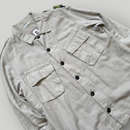 Stone Island AW/07 Lino Flax Shoulder Patch Overshirt L