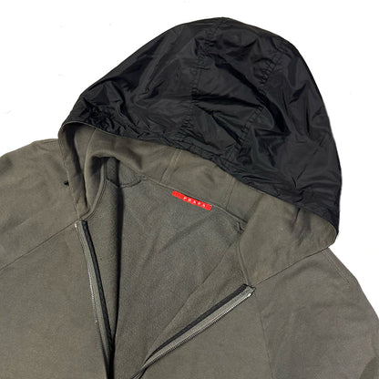 Prada Sport Hoodie In Olive Green  ( XXL )