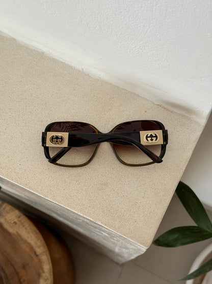 Vintage 2000s Gucci Oversized Sunglasses | O/S, Brown