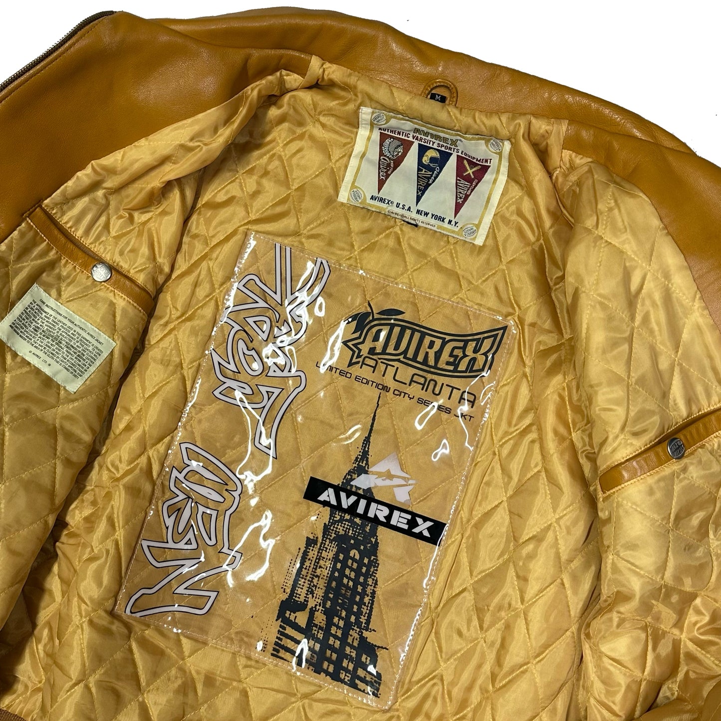 Avirex Black Spider Leather Jacket In Brown ( M )