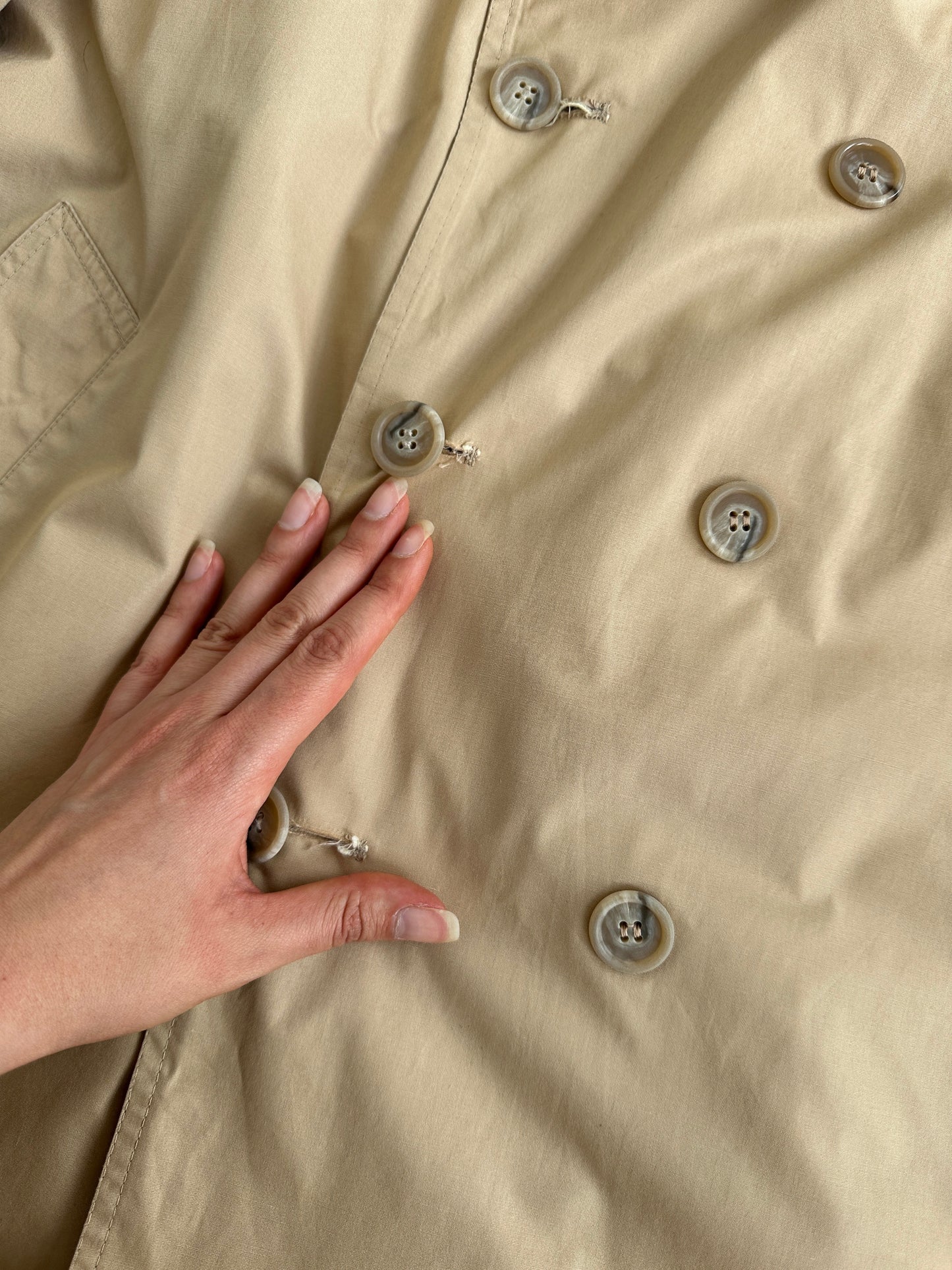 Christian Dior Paris Cotton Double Breasted Trench Coat - L