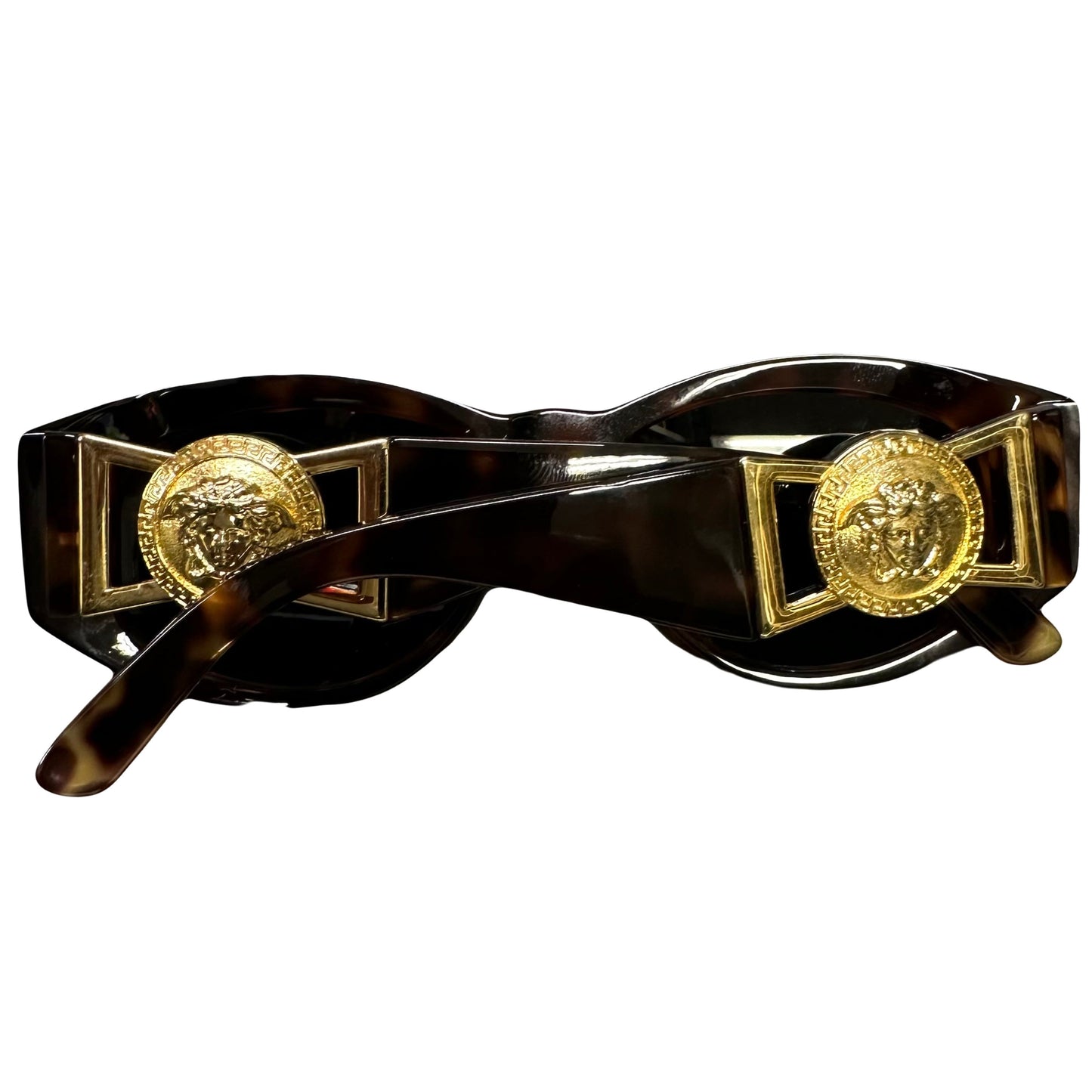 Versace 90s Medusa Head Sunglasses In Tortoise