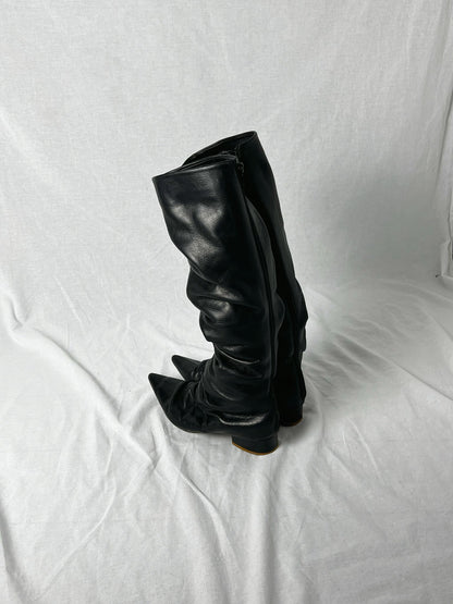 ANN DEMEULEMEESTER KNEE HIGH BOOTS | DEFAULT TITLE, Black