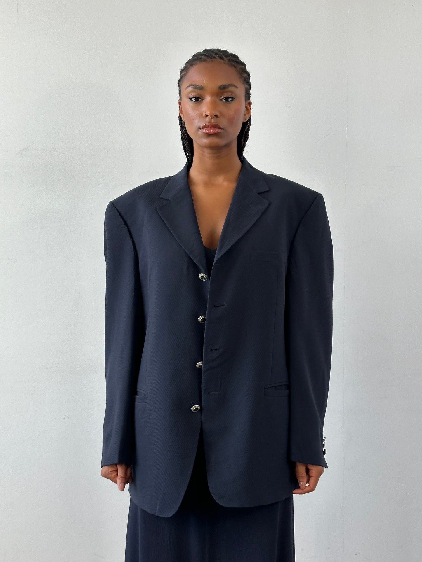 Versace Classic V2 1990s Bespoke Button Single Breasted Blazer - 42R/XL