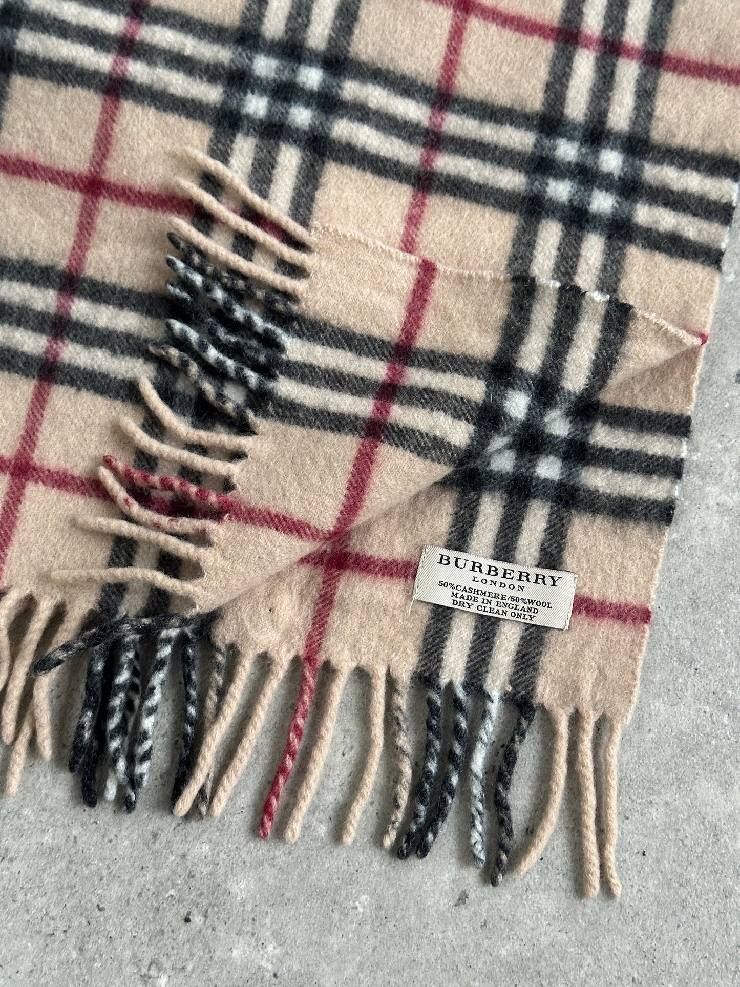 Burberry Wool Cashmere Nova Check Scarf