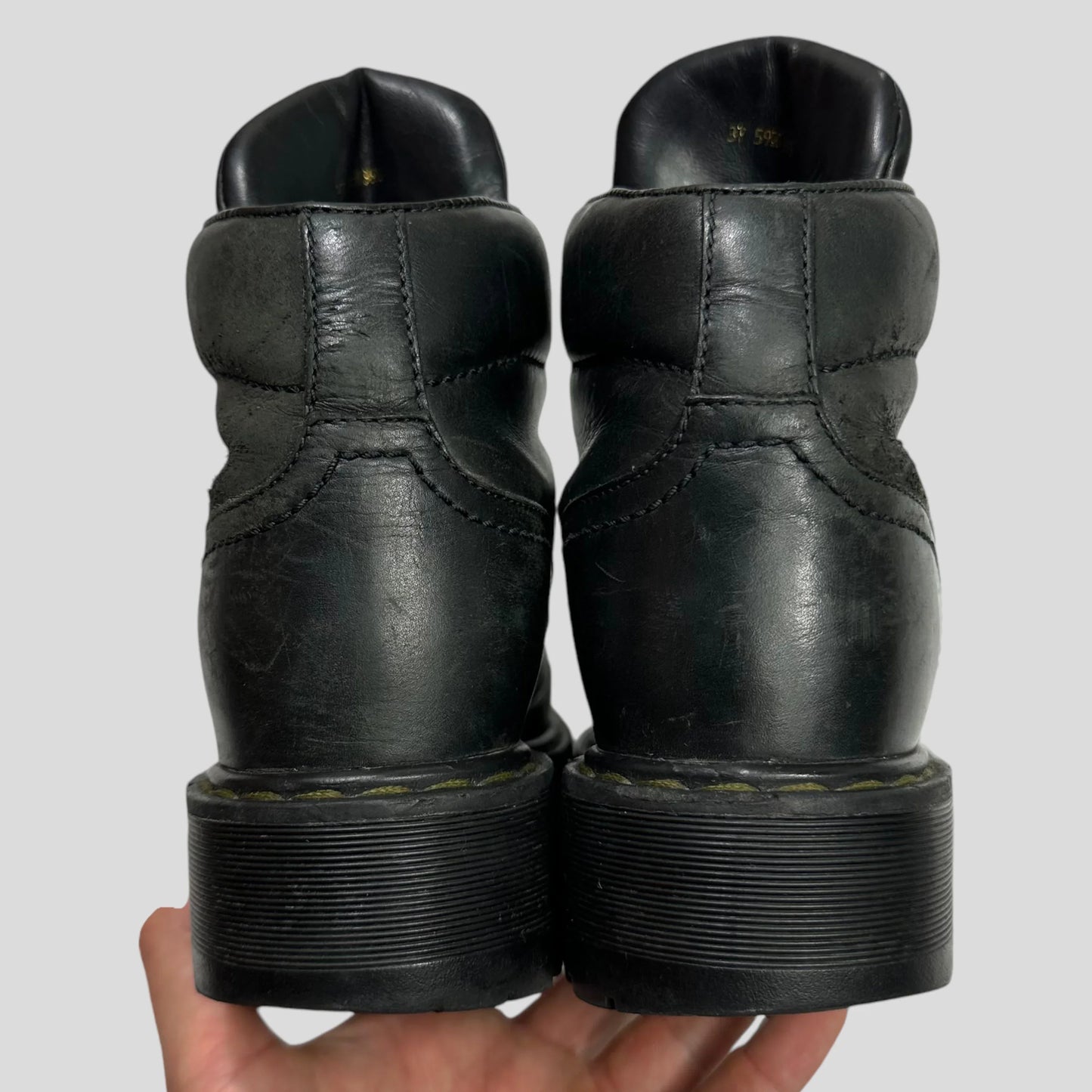 Prada Milano Leather Combat Boots - UK4.5/5