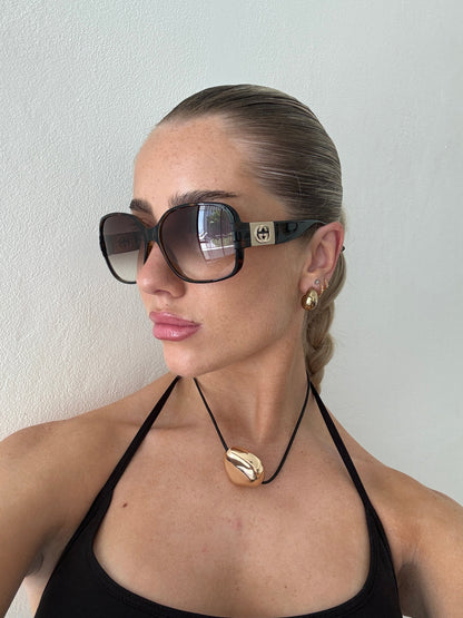 Vintage 2000s Gucci Oversized Sunglasses | O/S, Brown