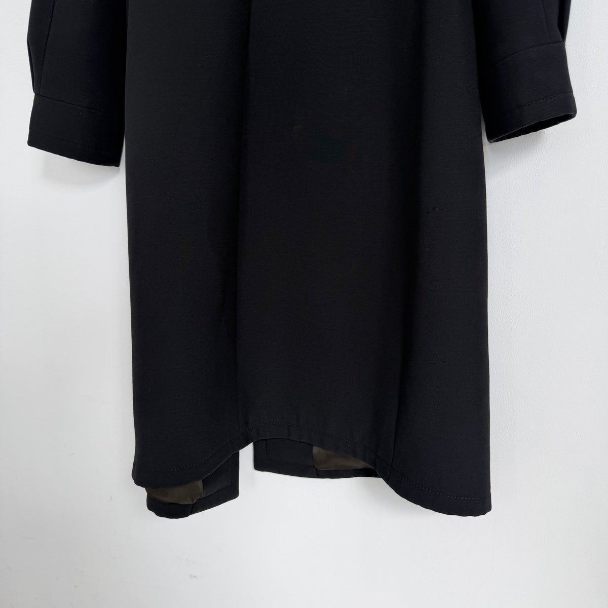 fw2001 emporio armani runway wool trenchcoat | O/S, Black