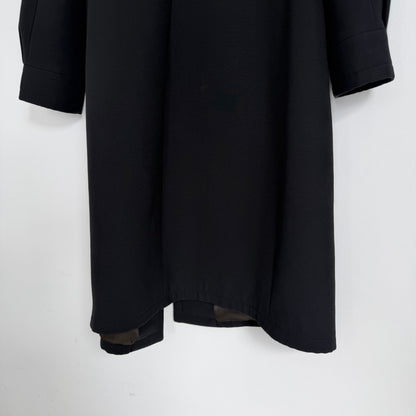 fw2001 emporio armani runway wool trenchcoat | O/S, Black