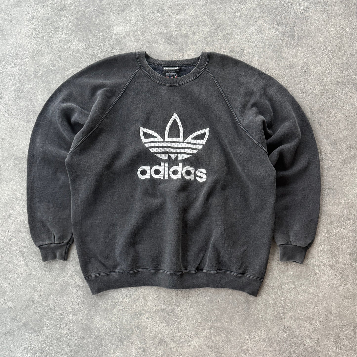 Adidas 1990s heavyweight embroidered sweatshirt (XL)