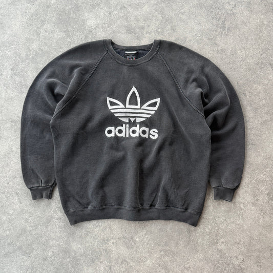 Adidas 1990s heavyweight embroidered sweatshirt (XL)