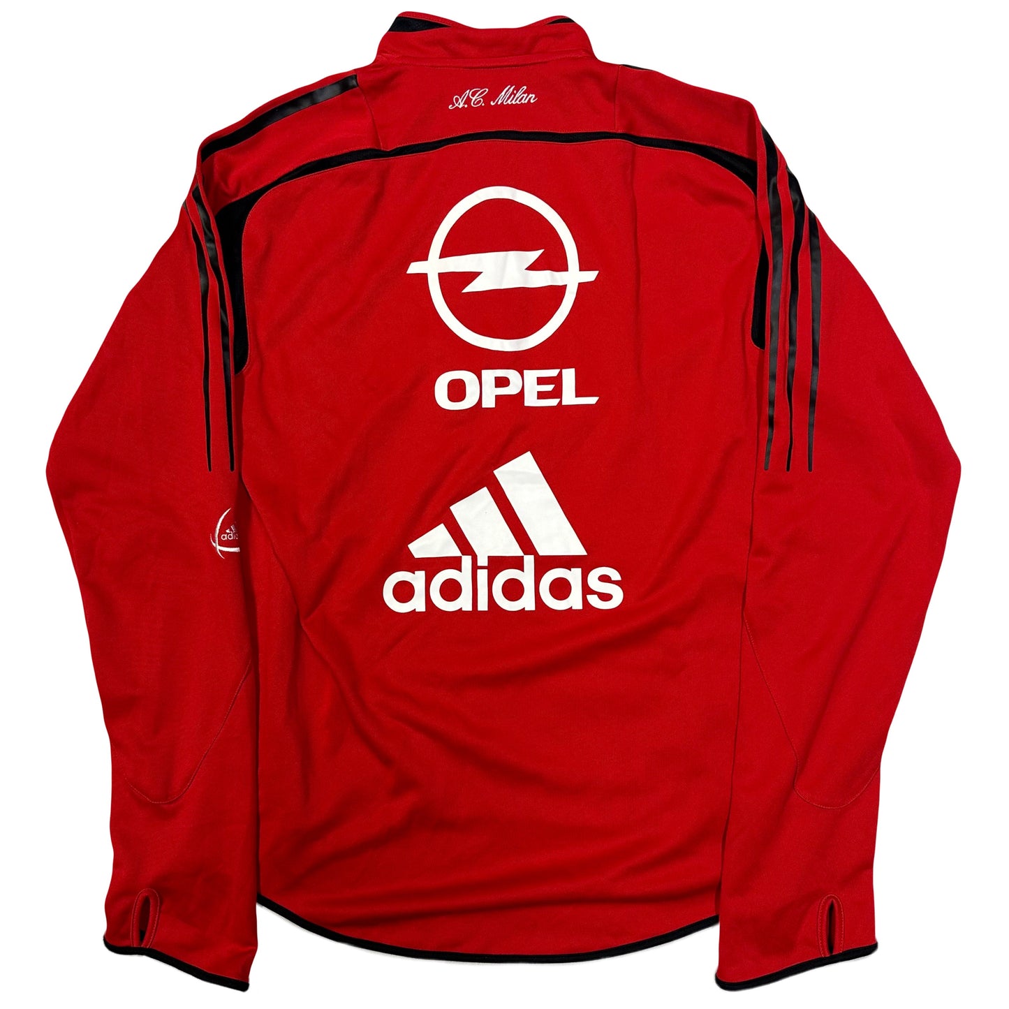 Adidas 2004/05 AC Milan Training Quarterzip Top In Red ( M )