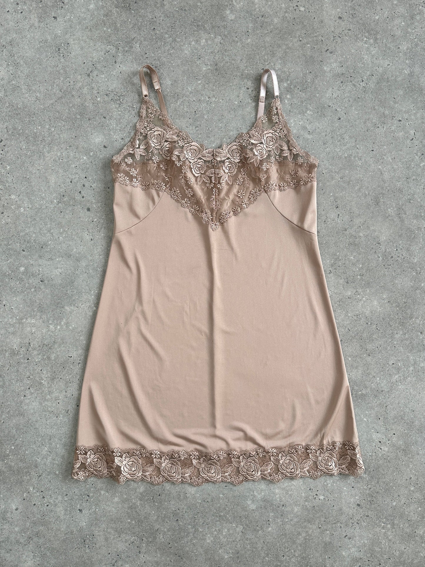 Vintage 1990s Lace Mini Slip Dress - M