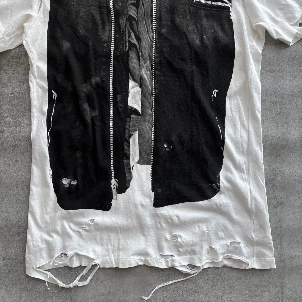 ARMANI DISTRESSED T-SHIRT | O/S, Red