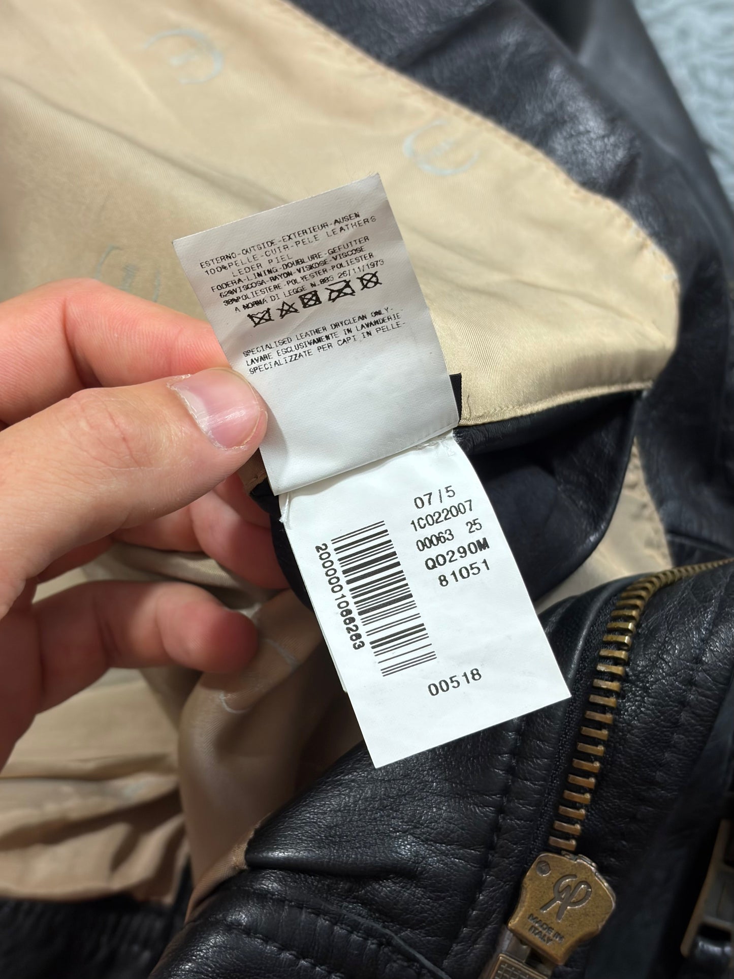 Just Cavalli SS07 Leather Weathered Bondage Jacket - L | O/S, Multicoloured