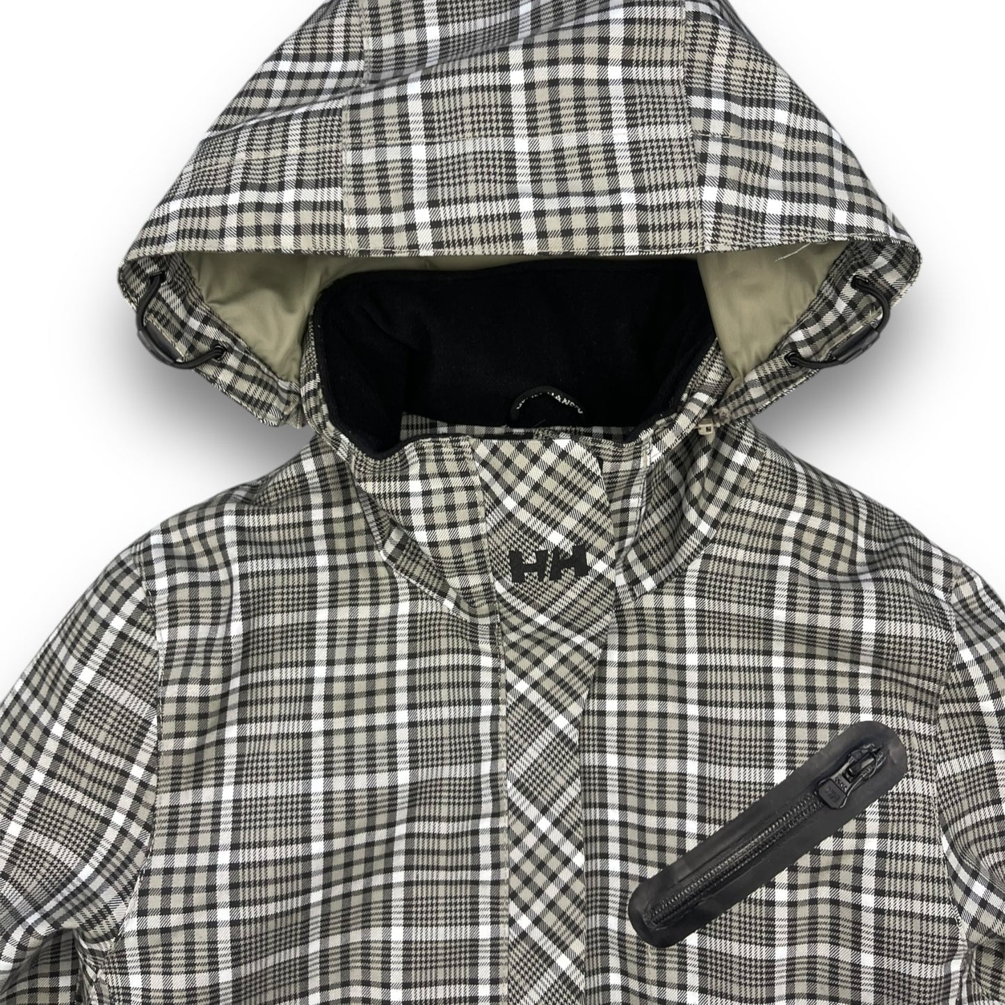 Helly Hansen Plaid Tech Jacket (XS) | Default Title, Black, White, Beige