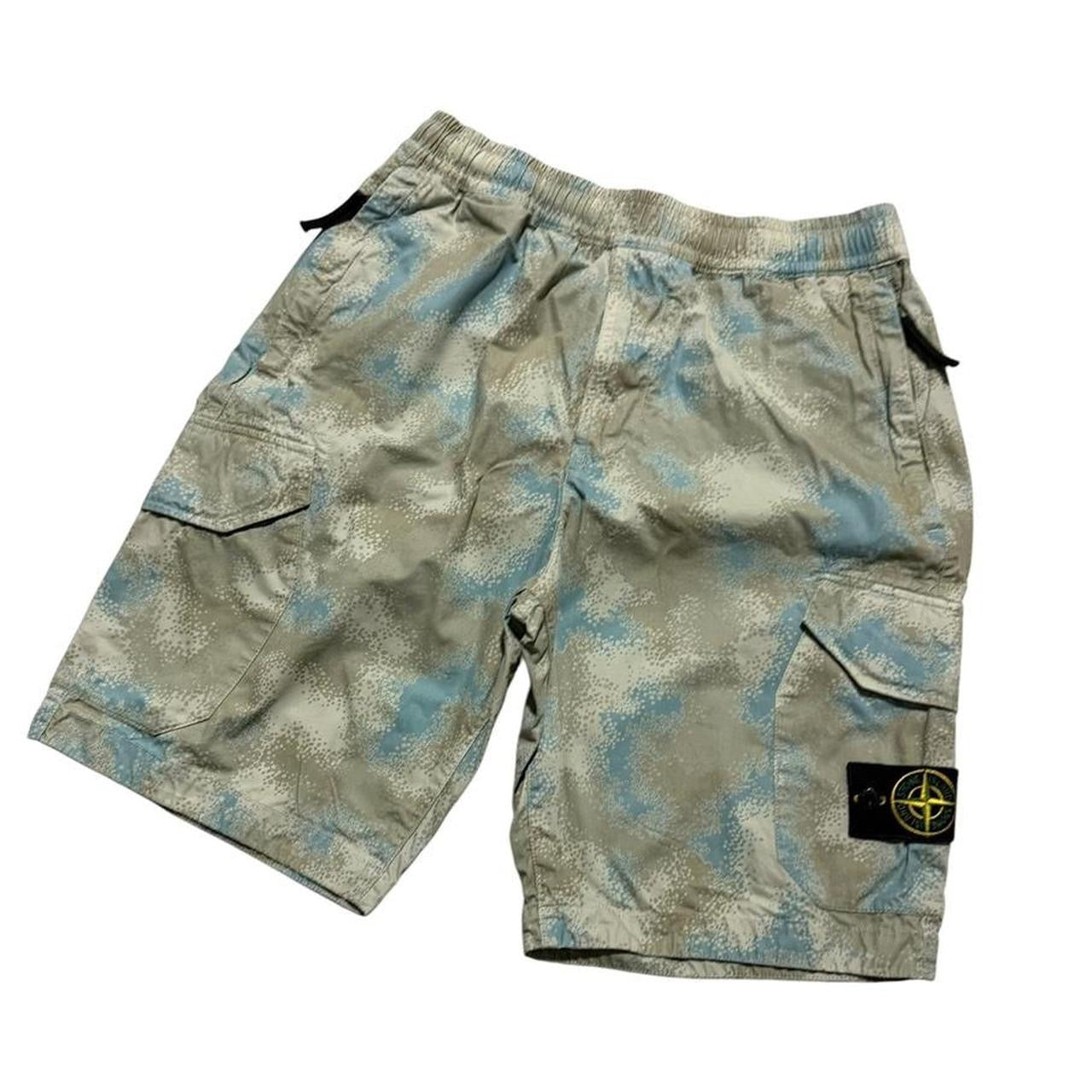 Stone Island Devore Camo Shorts | W30, Camo