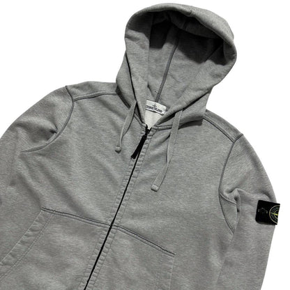 Stone Island Heather Grey Zip Up Hoodie