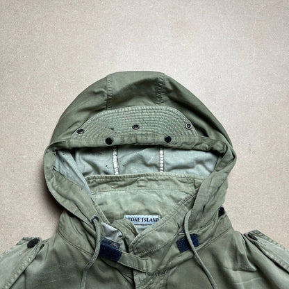 S/S 1988 Sage Green Raso Gommato Vulcanised Rubber Flight Jacket