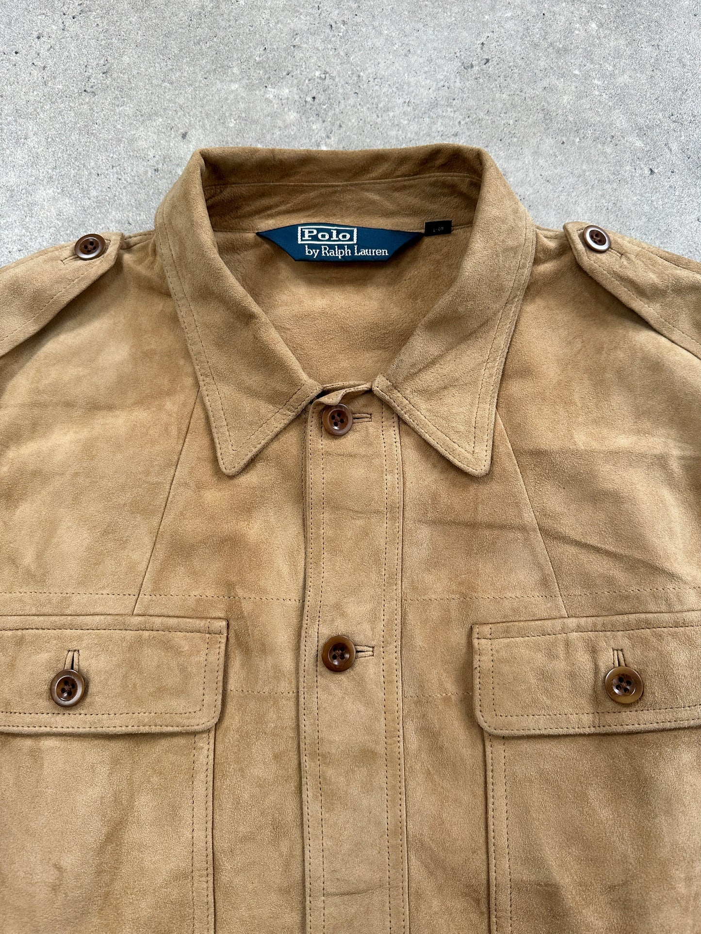 Ralph Lauren Polo 2000s Safari Suede Jacket - XL