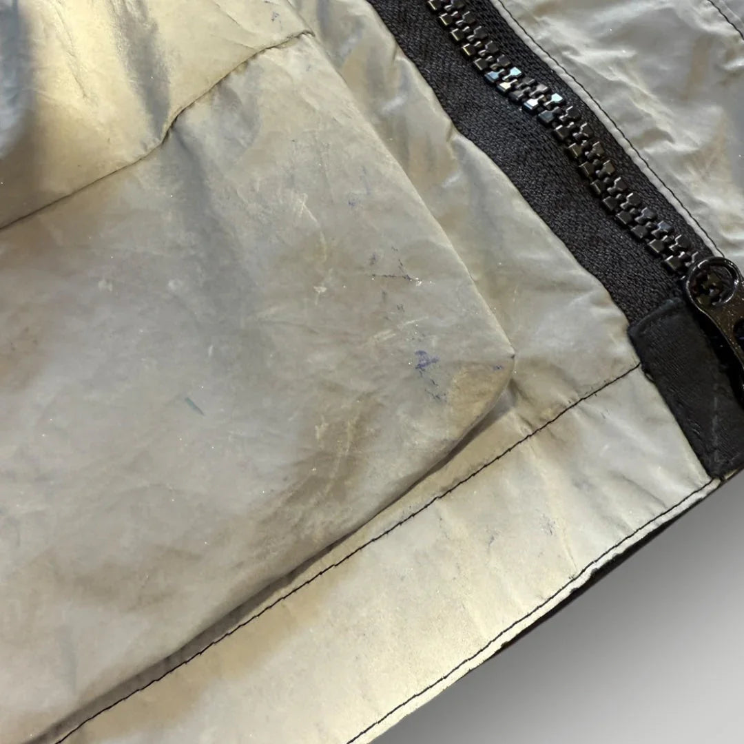 Stone Island SS/17 Black Garment Dyed Plated Reflective Mussola Gommata Jacket XXL