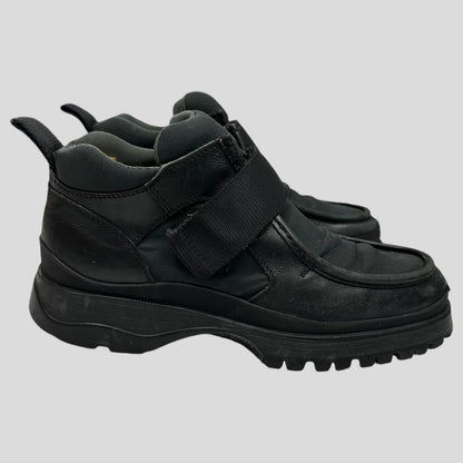 Prada 00’s Leather Low Combat Strap Boots - UK8/8.5 | O/S, Black
