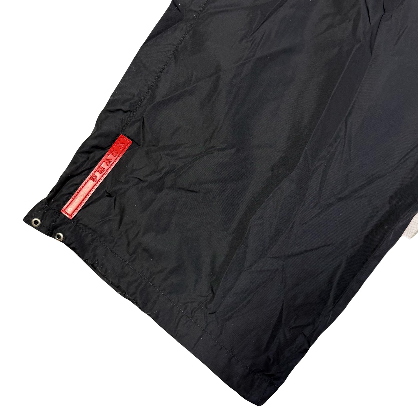 Prada Sort Nylon Trousers In Black (W32)