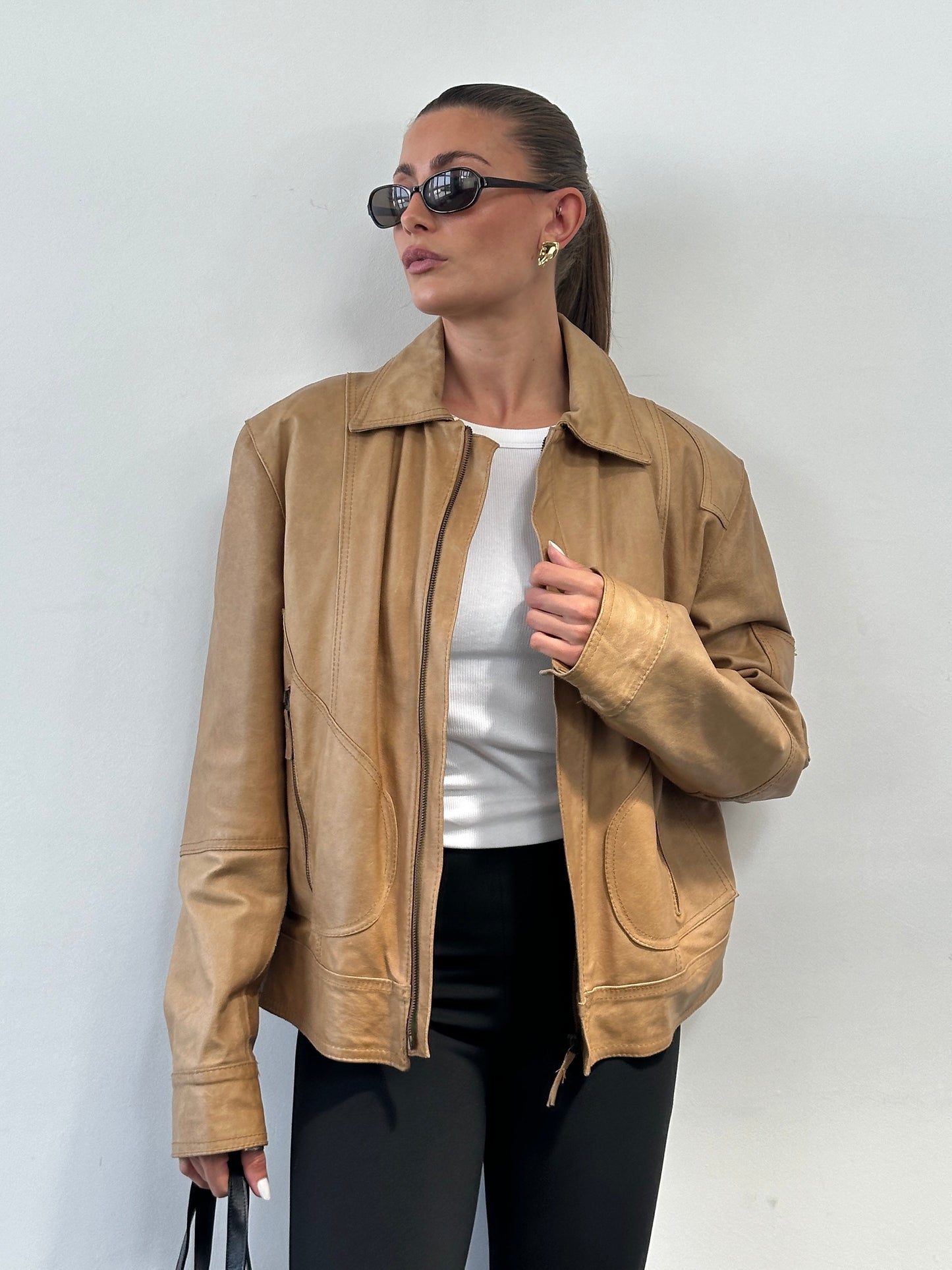 Italian Vintage Leather Jacket - M/L