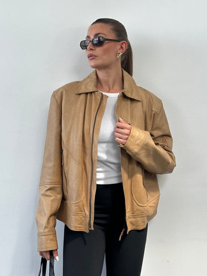 Italian Vintage Leather Jacket - M/L